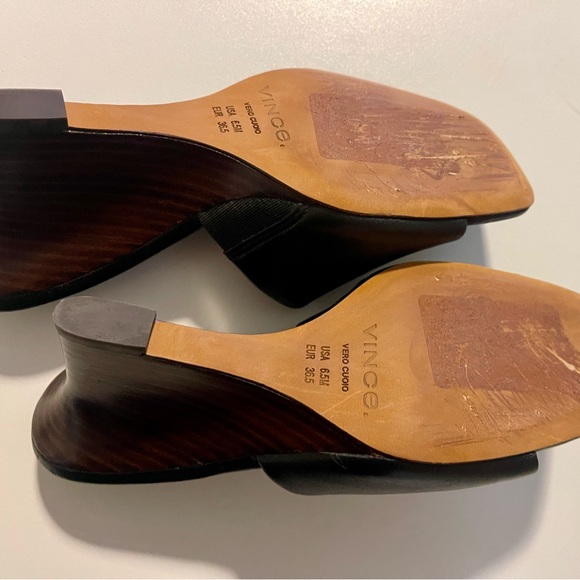 Vince Black Leather Pia sandals 6 1/2 - Picture 3 of 7